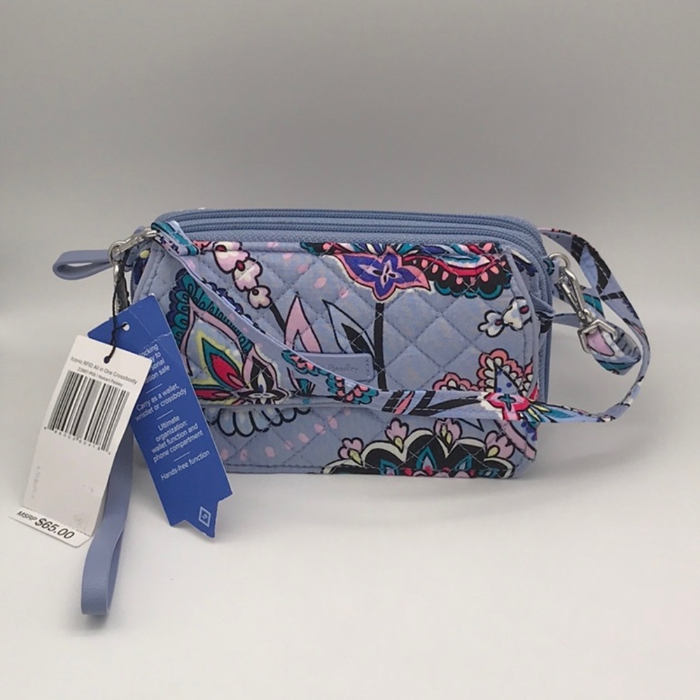 Vera Bradley Iconic RFID All In One Crossbody Makani Paisley  NWT